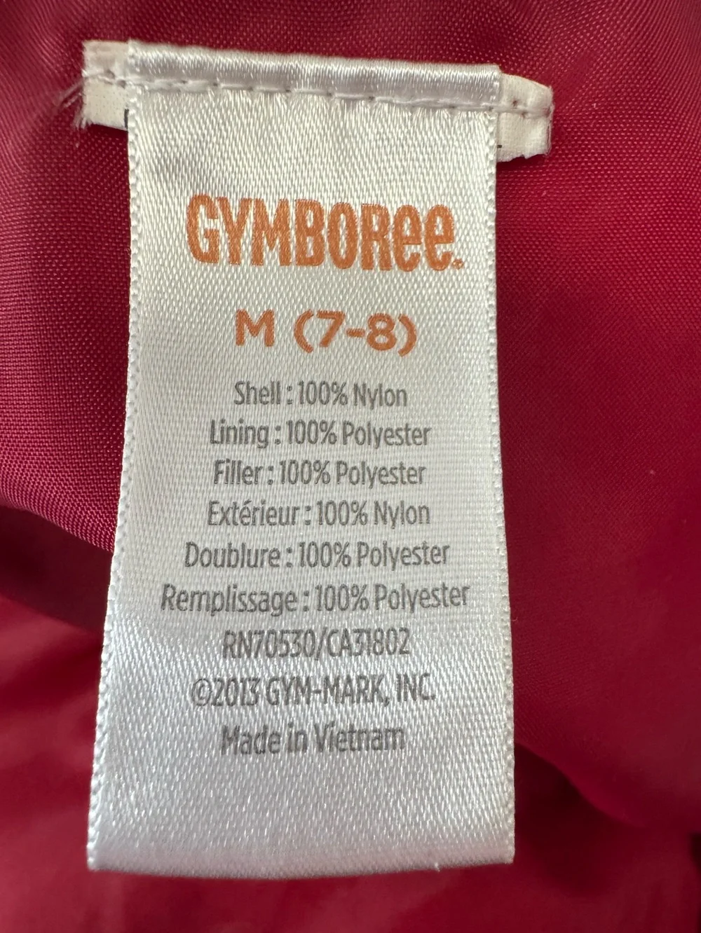 Gymboree Quilted Lightweight Puffer Vest Kid’s Size Medium (7-8)